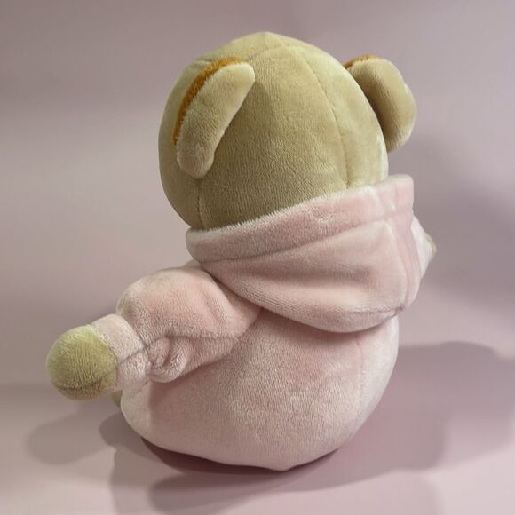 Ty Baby Collection PJ Bear Plush Toy Pink Hooded Pajamas 8" No tags attached - Picture 4 of 7